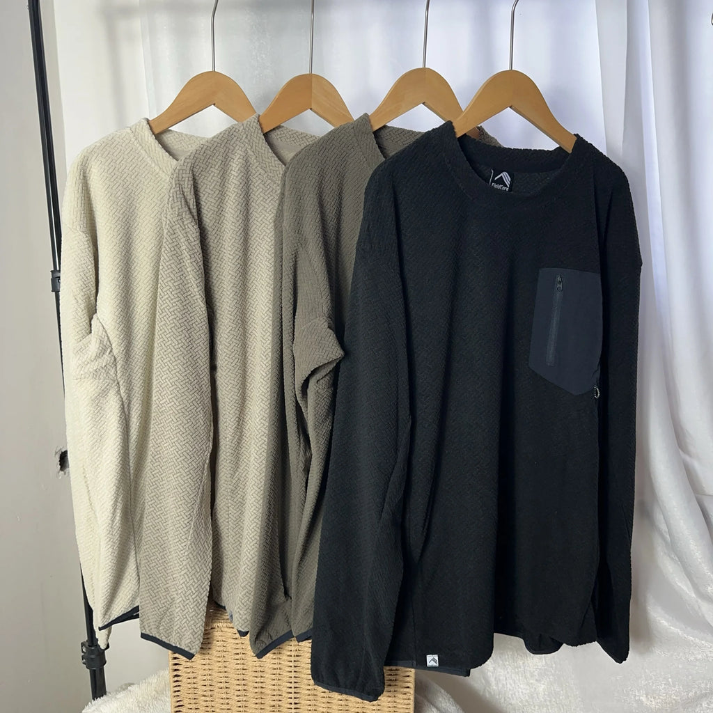 Original Men's Hoodie Sweatshirt Casual Leisure Top Polyester Fiber Warmth Youth Style round Neck with Chest Pocket Unisex